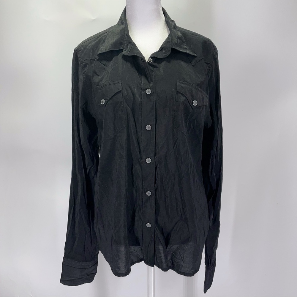 🛍️RL Denim & Supply Shiny Expedition Button Up Shirt Snap Front Long Sleeve - Picture 3 of 7